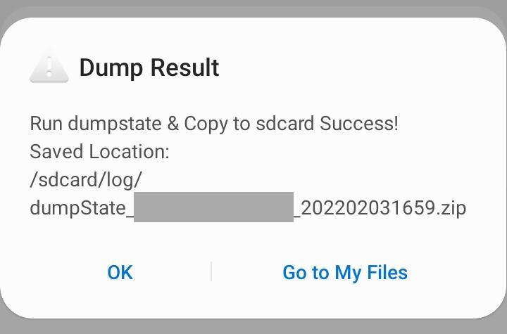Screenshot of confirmation