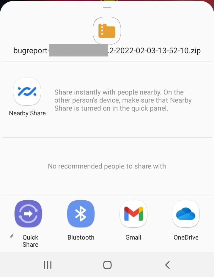Screenshot of uploading prompt